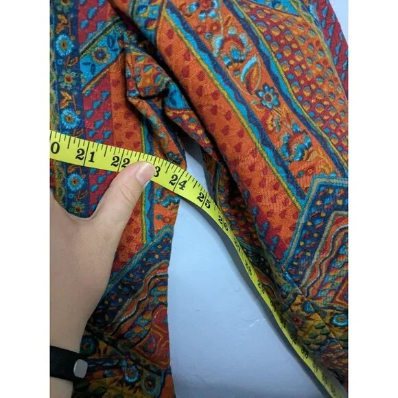 Coldwater Creek Womens Multicolor Geometric Pattern Blazer Jacket W18 Southwest - Picture 15 of 16